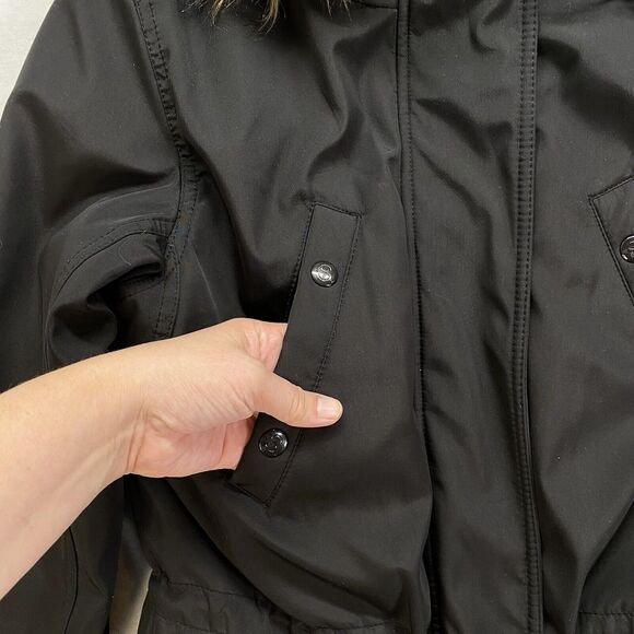 S13/NYC Winter Coat Womens Small puffer parka Faux Fur Hood lining penny lane - Picture 3 of 16